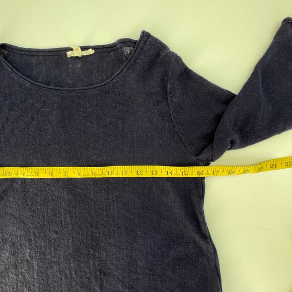 Eileen Fisher Women's Organic Linen Sweater, Semi-Sheer; Sz. S, Classic Preppy - Picture 7 of 9